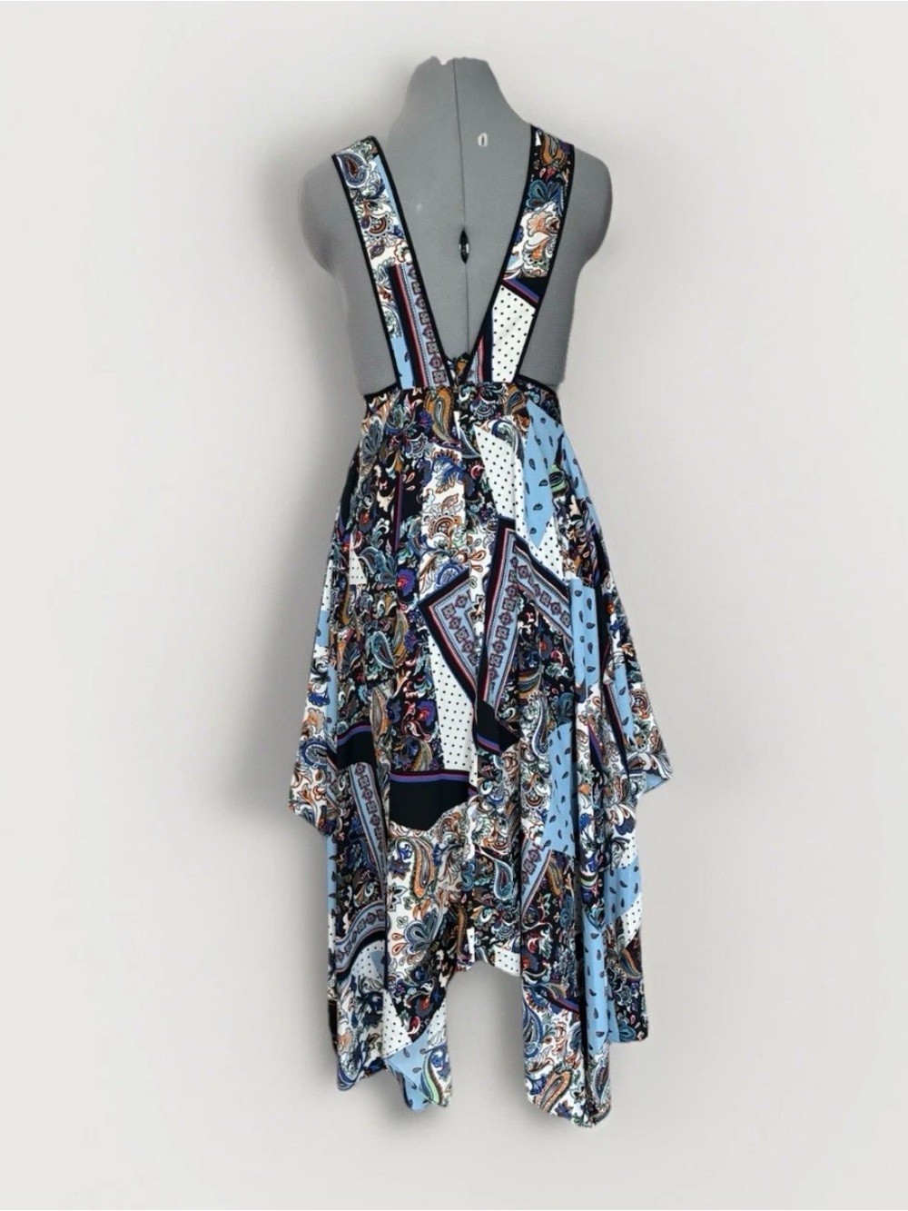 Topshop Pinafore Midi Dress Size 2 Boho Fairy - Picture 2 of 9